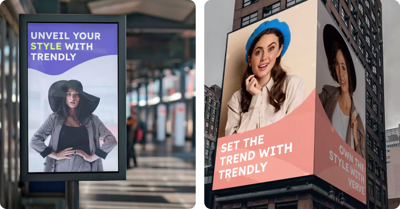 Codeair Software Solutions visual identity design for Trendly fashion featuring custom wordmark, underline sweep, and signature color palette