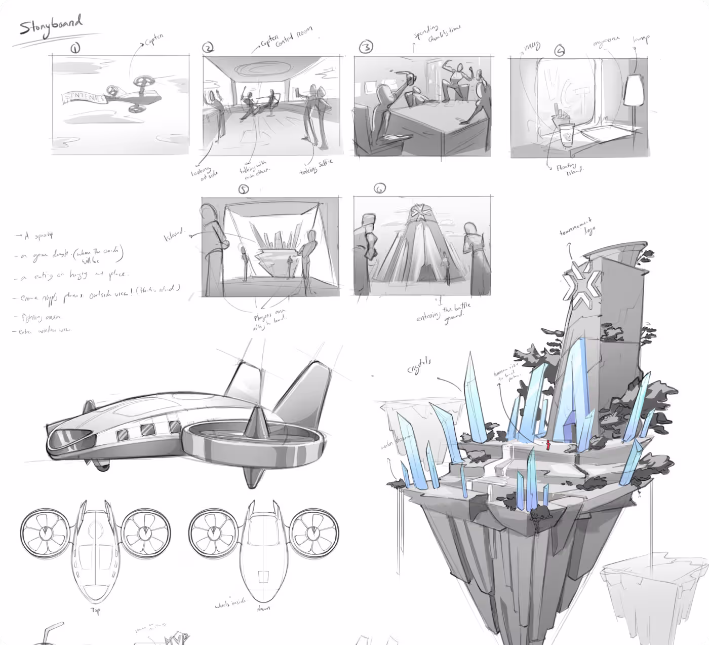 Valorant Champions Cup research by Codeair Software Solutions showing continuous world-building through carefully mapped geometry transitions from technical vehicles to tournament grounds