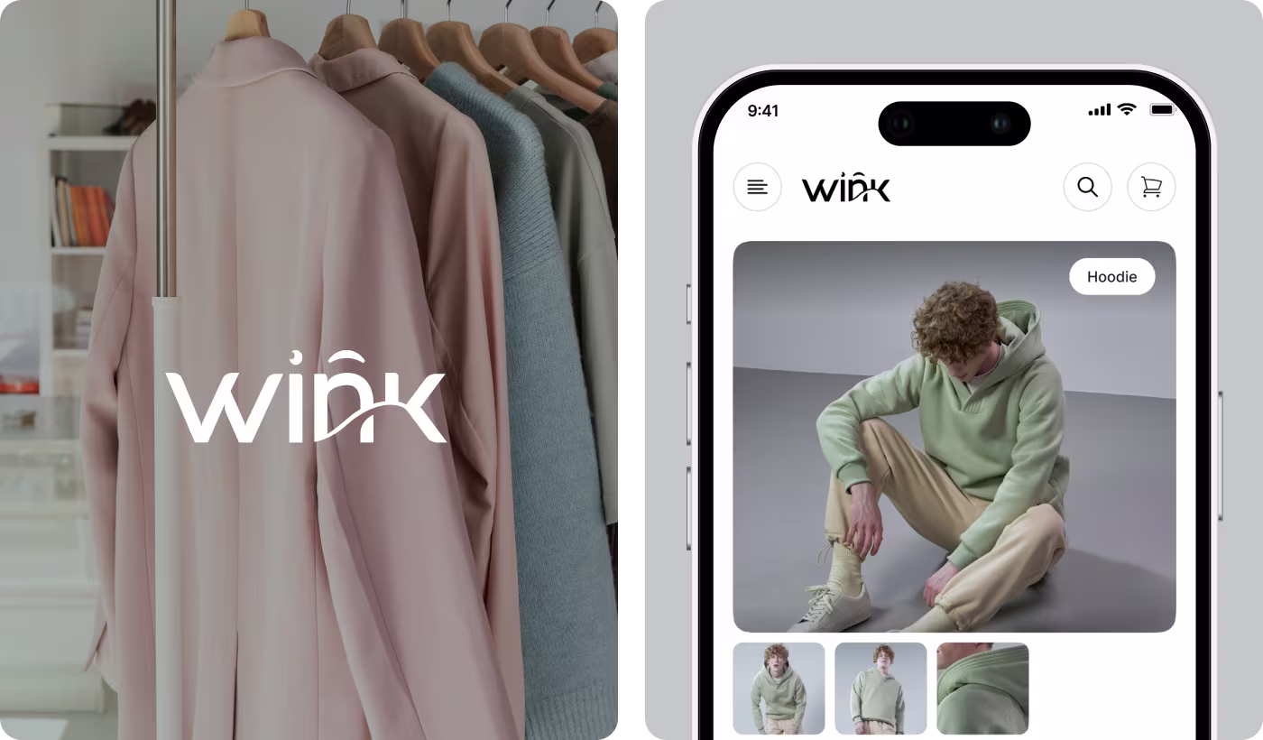 Wink minimal premium product page interface design by Codeair Software Solutions