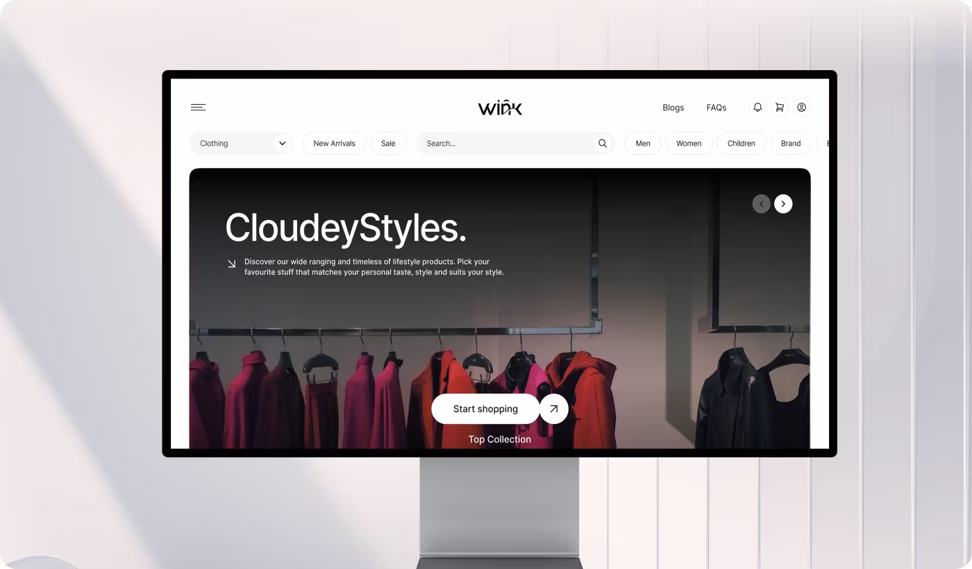 Wink original backend order management screen before redesign by Codeair Software Solutions