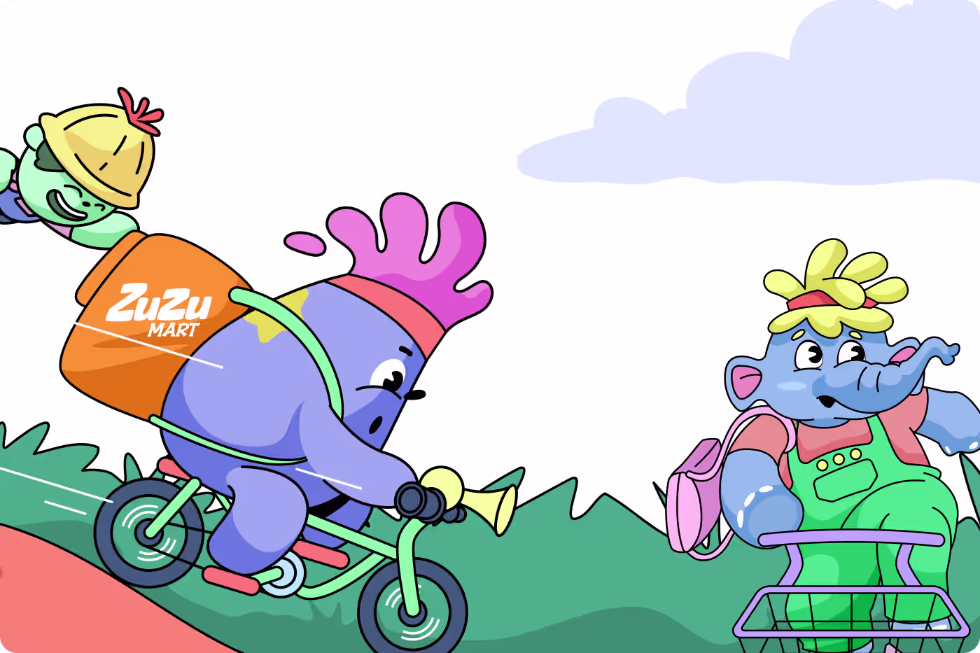 Sterile and cold retail grocery environment before ZuZu Mart character branding by Codeair Software Solutions